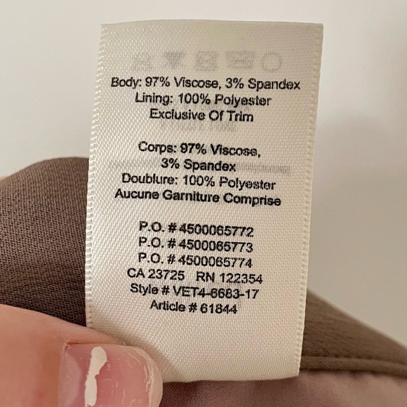 Aritzia Wilfred Arbre Scalloped Hem Shorts Brown - Picture 7 of 8